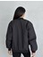 Unisex Siyah Oversize Bomber Ceket 5