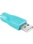 1 Adet Ps/2 Dişi USB Erkek Adaptör Plastik Yeşil Adaptör Dönüştürücü USB Konektörü Klavye Fare Fareler Için (Yurt Dışından) 1