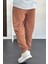 Erkek Relaxed Kesim Jogger Pantolon Kahverengi PNT01 3