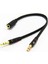 3.5mm Stereo Ses Kadın 2 Erkek Kulaklık Mikrofon Y Splitter Siyah Kablo Adaptörü Bilgisayar Aksesuarları (Yurt Dışından) 2