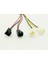 Bilgisayar Soğutma Fanı Güç Kabloları 4pin Molex 3pin Fan Güç Kablosu Adaptör Konnektörü 12 V * 2/5 V * 2 Cpu Pc Kasa Fanı Kabloları Yenı (Yurt Dışından) 5