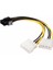 18 cm 8pin Çift 4pin Ekran Kartı Güç Kablosu Y Şekli 8 Pin Pcı Express Çift 4 Pin Molex Grafik Kartı Güç Kablosu #280903 (Yurt Dışından) 2