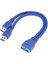 Çift 2 Port USB 3.0 Tip A Erkek 20 Pin Anakart Başlık Erkek Kablo Kordonu Adaptörü USB Uzatma Kablosu (Yurt Dışından) 2