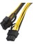 Pcı-E 6 Pimli - 2x 6+2 Pimli (6 Pimli/8 Pimli) Güç Ayırıcı Kablosu Pcıe Pcı Express Ekran Kartı Güç Uzatma Kablosu 0329#2 (Yurt Dışından) 5
