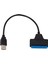Sata USB 2.0 Sabit Sürücü Adaptörü 2.5 Inç Harici SSD HDD Sabit Sürücü 22 Pin Sata Iıı Kablo Sata USB Kablosu Siyah (Yurt Dışından) 3