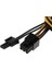 6pin(6+2) Pcı - 2 x Pcıe Anakart Grafik Ekran Kartı Pcı-E Gpu VGA Ayırıcı Hub Güç Kablosu (Yurt Dışından) 5