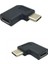 USB 3.1 Tip C Dişi - Erkek 90 Derece Açı Sol Sağ Adaptör Dönüştürücü Konektörü Usb-C (Yurt Dışından) 2