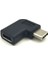 USB 3.1 Tip C Dişi - Erkek 90 Derece Açı Sol Sağ Adaptör Dönüştürücü Konektörü Usb-C (Yurt Dışından) 4