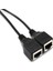 Yeni Siyah RJ45 Erkek 2 Kadın Splitter Ethernet Lan Ağ Adaptör Kablosu 24 cm (Yurt Dışından) 5