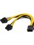 Güç Uzatma Kablosu Pcı-E Pcıe 8pin Dişi Adaptör Çift Bağlantı Noktalı 8 P 6 + 2 Pozisyon Erkek Konnektör Gpu Grafik Ekran Kartı Adaptörü (Yurt Dışından) 1