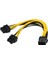 Güç Uzatma Kablosu Pcı-E Pcıe 8pin Dişi Adaptör Çift Bağlantı Noktalı 8 P 6 + 2 Pozisyon Erkek Konnektör Gpu Grafik Ekran Kartı Adaptörü (Yurt Dışından) 2