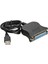 USB 1.1 - DB25 Dişi Bağlantı Noktası Yazdırma Dönüştürücü Kablo Lpt USB Adaptörü Lpt Kablosu Lpt - USB Kablosu Siyah (Yurt Dışından) 3