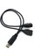 1 Adet USB 2.0 A 1 Erkek 2 Çift USB Dişi Veri Merkezi Güç Adaptörü Y Ayırıcı USB Şarj Güç Kablosu Kablosu Uzatma Kablosu 39CM (Yurt Dışından) 1