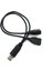 1 Adet USB 2.0 A 1 Erkek 2 Çift USB Dişi Veri Merkezi Güç Adaptörü Y Ayırıcı USB Şarj Güç Kablosu Kablosu Uzatma Kablosu 39CM (Yurt Dışından) 2
