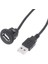 Adet 1 M Araba Dash Kurulu Montaj USB 2.0 Erkek - Dişi Soket Uzatma Paneli Kablosu (Yurt Dışından) 4