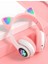 LED Işıklı STN28 Kedi Kulak Bluetooth Wireless Kulaklık Kedi Kulak Sevimli Kablosuz Bluetooth 5.0 LED Işıklı Kedili Şık Kulak Üstü 2