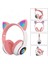 LED Işıklı STN28 Kedi Kulak Bluetooth Wireless Kulaklık Kedi Kulak Sevimli Kablosuz Bluetooth 5.0 LED Işıklı Kedili Şık Kulak Üstü 4