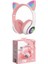 LED Işıklı STN28 Kedi Kulak Bluetooth Wireless Kulaklık Kedi Kulak Sevimli Kablosuz Bluetooth 5.0 LED Işıklı Kedili Şık Kulak Üstü 5