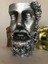 Ev Dekor Dekoratif Gümüş Eskitme Poseidon Beton Biblo Heykel Duvar Dekoru 1