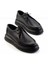 Siyah Floter Deri Erkek Casual Ayakkabı E01323157040 1