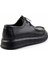 Siyah Floter Deri Erkek Casual Ayakkabı E01323157040 4