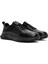 Erkek Siyah Bağcıklı Deri Casual Sneaker 24WFD690618 3