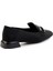 Mat Siyah Saten Kadın Babet K01213130138 4
