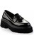Siyah Rugan Kadın Loafer Ayakkabı K01997028008 3