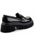 Siyah Rugan Kadın Loafer Ayakkabı K01997028008 4