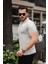 Erkek Pamuklu Kumaş Slim Fit Kesim Gri Polo Yaka T-Shirt - Gri 2