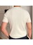 Beyaz Bisiklet Yaka Triko Erkek T-Shirt - Beyaz 3