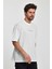 Reprimande Erkek Oversize Fit Kalın Kumaşlı Bisiklet Yaka T-Shirt - Ekru 4
