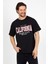 Siyah Baskılı Bisiklet Yaka Oversize T-Shirt - Siyah 3