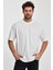 Erkek Oversize Fit Kalın Kumaş Dokulu Bisiklet Yaka T-Shirt - Ekru 4
