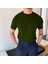 Bisiklet Yaka Triko Erkek T-Shirt Haki 1