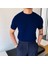 Bisiklet Yaka Triko Erkek T-Shirt Lacivert 1