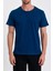 Erkek Slim Fit Pamuk Bisiklet Yaka Basic Tişört Indigo 3