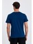 Erkek Slim Fit Pamuk Bisiklet Yaka Basic Tişört Indigo 5