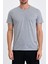 Erkek Slim Fit Pamuk Bisiklet Yaka Basic Tişört Gri 1