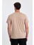 Erkek Slim Fit Pamuk Bisiklet Yaka Basic Tişört Bej 5