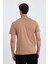 Erkek Slim Fit Pamuk Bisiklet Yaka Basic Tişört Karamel 5