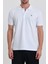 Erkek Pamuklu Kumaş Slim Fit Kesim 2-Li Polo Yaka T-Shirt - Beyaz Mavi 2