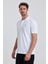 Erkek Pamuklu Kumaş Slim Fit Kesim 2-Li Polo Yaka T-Shirt - Beyaz Mavi 4