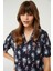 Pijama Takım Pamuk Amelie Navy 2'li Takım 3