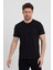 Erkek Siyah Beyaz Bordo %100 Pamuk 3 Lü T-Shirt Paketi 3
