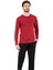 6061 Erkek Bordo Uzun Kollu Yuvarlak Yakalı Pijama Takım 1