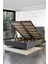 Silver Çift Kişilik Yatak Seti 150 x 200 cm Full Ortopedik Sert Yatak Kaydırmaz Kumaş Kaplı Metal Baza ve Başlık Takımı 2