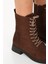 Kahverengi Süet Alçak Topuk Kadın Bot 2
