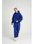 Unisex Saks Mavi Oversize Kapüşonlu Içi Polarlı 3 Iplik Basic Pamuklu Sweatshirt Hoodie 4