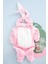 Welsoft Peluş Kapüşonlu Pembe Tavşan Nakışlı Uyku Tulumu 1